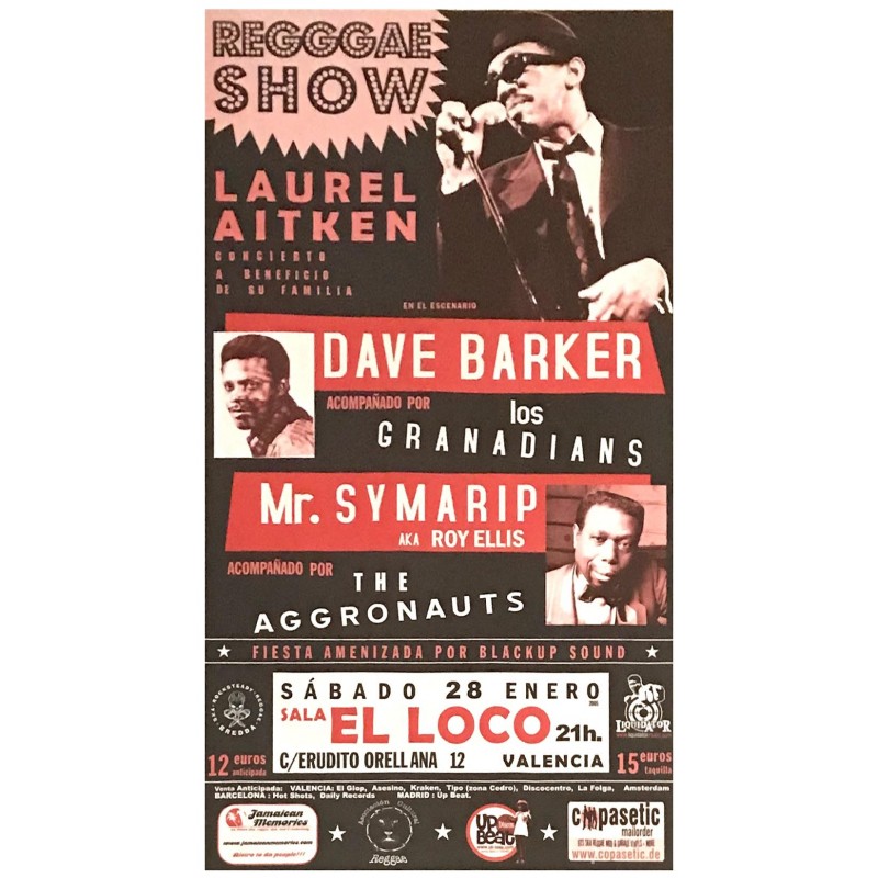 Poster Regggae Show - Tributo a Laurel Aitken (70x33cm)