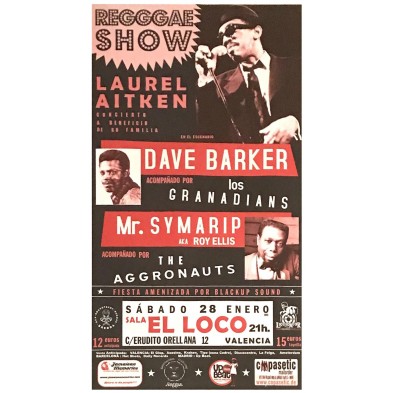 Poster Regggae Show - Tributo a Laurel Aitken (70x33cm)