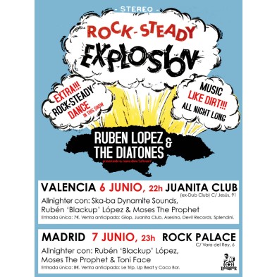 Ruben Lopez & The Diatones - Rock Steady Explosion (poster)
