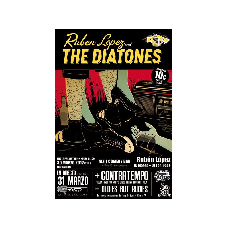 Rubén López & The Diatones @ Gruta 77 - 2012 (poster)