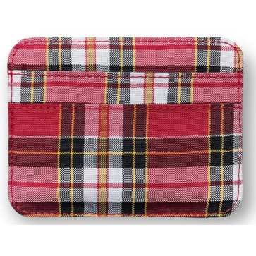 Tarjetero - Tartán rojo