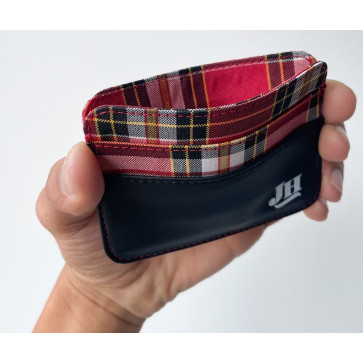 Tarjetero - Tartán rojo